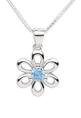 handsome daisy March birthstone baby necklace